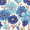 Vervaco Diamond Art Greeting Card Kit 7.2"X7.2"-Blue Anemones